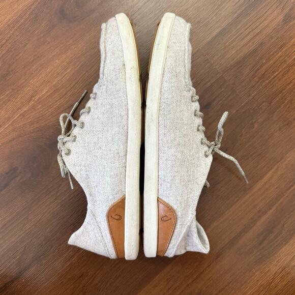 Olukai Manoa Hulu Men's Casual Textile Slip On Shoes Beachy Coastal Gray Sz 10 - Picture 6 of 9